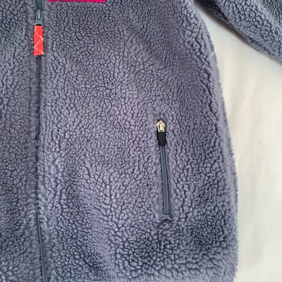 Old Navy gray and pink fleece zip up - Picture 3 of 5